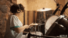 Playing Drums Suzette Quintanilla GIF - Playing Drums Suzette Quintanilla Selena The Series GIFs
