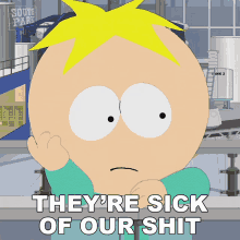theyre sick of our shit butters south park s20e9 not funny