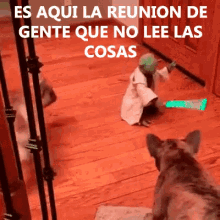 Es Aqui La Reunion De La Gente Que No Lee Las Cosas GIF - Yoda Es Aqui La Reunion GIFs