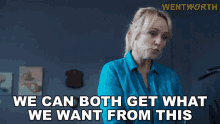 We Can Both Get What We Want From This Marie Winter GIF - We Can Both Get What We Want From This Marie Winter Wentworth GIFs