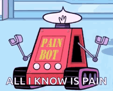 Pain Bot All I Know Is Pain GIF - Pain Bot All I Know Is Pain In Pain GIFs
