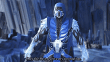 Injustice Sub Zero GIF - Injustice Sub Zero Only The Best Receive My Instruction GIFs