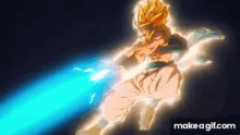 gogeta super saiyan ki blast