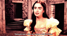 Lily Collins Every Girl Has A Little Bit Of Snow White In Them GIF - Lily Collins Every Girl Has A Little Bit Of Snow White In Them Mirror Mirror GIFs