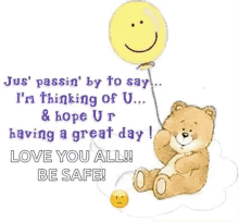 Have A Great Day Teddy Bear GIF - Have A Great Day Teddy Bear Balloon GIFs