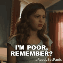 Im Poor Remember Heather Nill GIF - Im Poor Remember Heather Nill Panic GIFs