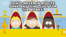 i have never in my life done anything just for money eric cartman butters stotch token black south park