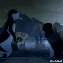 Paddle Out GIF - Surfs Up2 Paddle Out Penguins GIFs