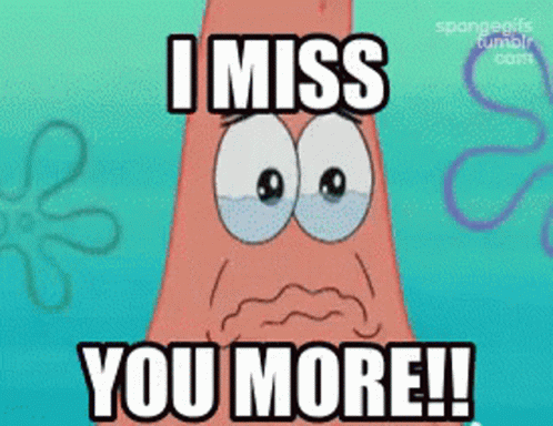 Crying Face Patrick Star GIF - Crying Face Patrick Star I Miss You More - D...