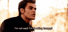 I'M Freaking Hungry GIF - Stefan Hungry Tvd GIFs