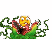 plant man eating flowers emoji