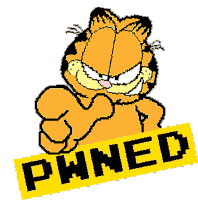 Garfield Garfield Pwned Sticker - Garfield Garfield Pwned Pwned Stickers