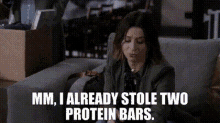 Greys Anatomy Amelia Shepherd GIF - Greys Anatomy Amelia Shepherd Mm I Already Stole Two Protein Bars GIFs