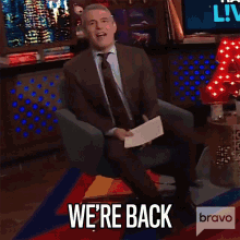 Were Back Andy Cohen GIF - Were Back Andy Cohen Watch What Happens Lives GIFs