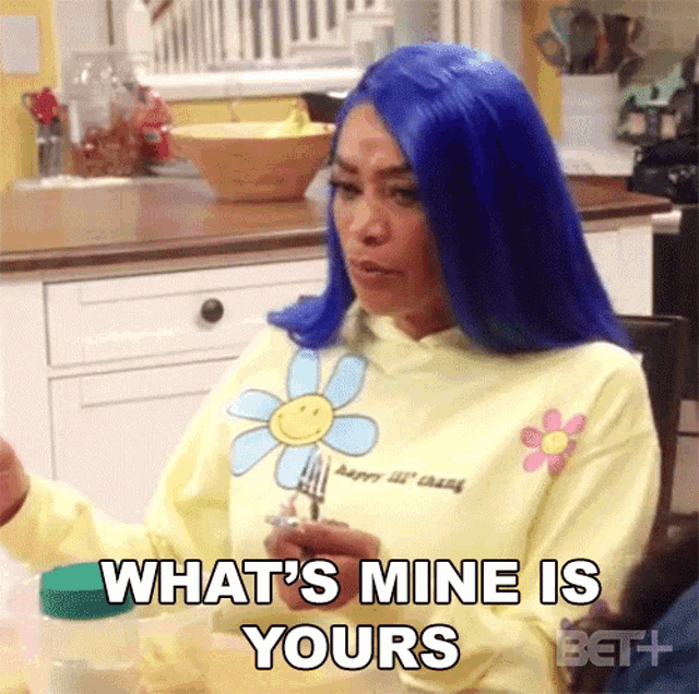 Whats Mine Is Yours And Whats Yours Is Mine Denise Ford GIF - Whats Mine Is Yours And Whats Yours Is Mine Denise Ford The Ms Pat Show - Discover & Share GIFs