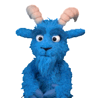 Blauer Bock Blue Goat Sticker - Blauer Bock Blue Goat Laughing Stickers