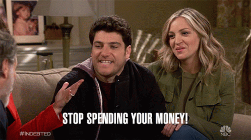 Stop Spending Your Money Rebecca GIF - Stop Spending Your Money Rebecca Abby Elliott - Discover & Share GIFs