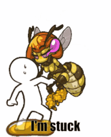 Bee Sticky GIF - Bee Sticky Stuck GIFs