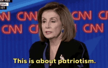 Nancy Pelosi This Is About Patriotism GIF - Nancy Pelosi This Is About Patriotism Interview GIFs