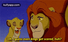 Oh. Iguess Even Kings Get Scared, Huh?.Gif GIF - Oh. Iguess Even Kings Get Scared Huh? Mammal GIFs