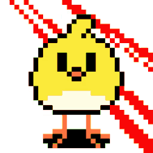 pixel bird disco pixelart chick