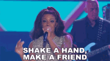 Shake My Hand Make A Friend GIF - Shake My Hand Make A Friend Mickey Guyton GIFs
