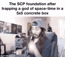 scp scp foundation concrete box god of space time