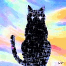 Cat Silhouette Portrait GIF - Cat Silhouette Portrait Cats Shadow GIFs
