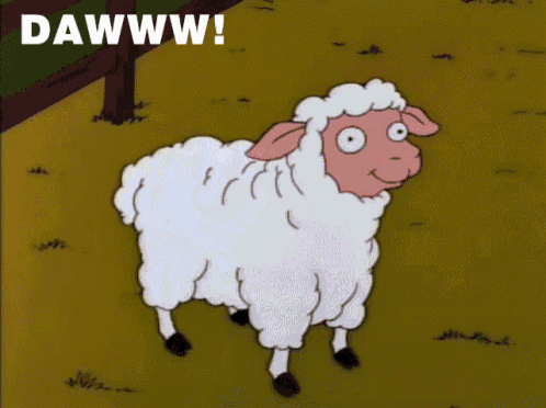 Aww Lamb GIF - Cute Thesimpsons Sheep GIFs
