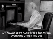 Co Workers Back Throwing Everyone Under The Bus GIF - Co Workers Back Throwing Everyone Under The Bus Back Pain GIFs