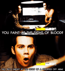 armless teenwolf blood fainting funny