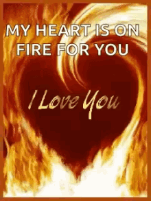 Heart On Fire Love You GIF - Heart On Fire Love You I Love You GIFs