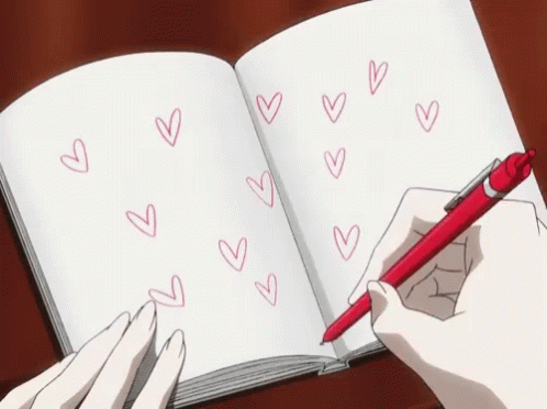 Anime Hearts GIF - Anime Hearts Notebook GIFs