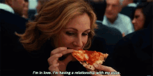 Julia Roberts In Love With Her Pizza GIF - Pizza Juliaroberts Inarelationship GIFs