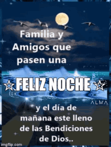 Feliz Noche Familia Y Amigos Que Pasen Una GIF - Feliz Noche Familia Y Amigos Que Pasen Una Sea Waves GIFs