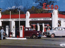 esso gas station esso gas cars 1940s