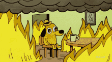Everything Is Fine Dog GIF - Everything Is Fine Dog Fire GIFs