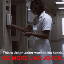 Joker Wash Your Hands GIF - Joker Wash Your Hands Be More Like Jokes GIFs