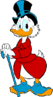 Donald Duck Scrooge Sticker - Donald Duck Scrooge Cane Stickers