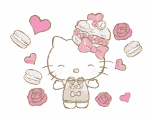 hello kitty kiss heart love muah