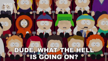 Dude What The Hell Is Going On Kyle Broflovski GIF - Dude What The Hell Is Going On Kyle Broflovski Eric Cartman GIFs