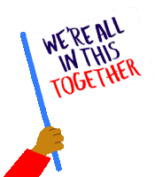 Were All In This Together Flag Sticker - Were All In This Together Flag Alone Stickers