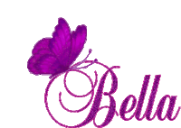 Bella Bella Name Sticker - Bella Bella Name Butterfly Stickers