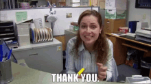 The Office Pam Beesly GIF - The Office Pam Beesly Thank You GIFs
