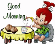 Good Morning Pebbles GIF - Good Morning Pebbles Coffee GIFs