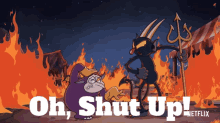 The Cuphead Show The Devil GIF - The Cuphead Show The Devil Oh Shut Up GIFs
