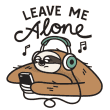 lethargic bliss leave me alone sloth music lover headphones