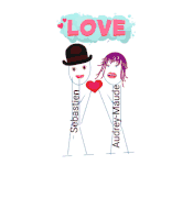 Audrey Maude Charlebois Love Sticker - Audrey Maude Charlebois Love Hearts Stickers