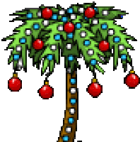 Palm Tree Christmas Tree Sticker - Palm Tree Christmas Tree Tropical Christmas Stickers
