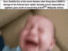 godzilla king kong fans crybaby meme